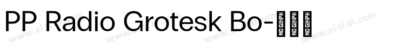 PP Radio Grotesk Bo字体转换 PP Radio Grotesk Bo字体转换